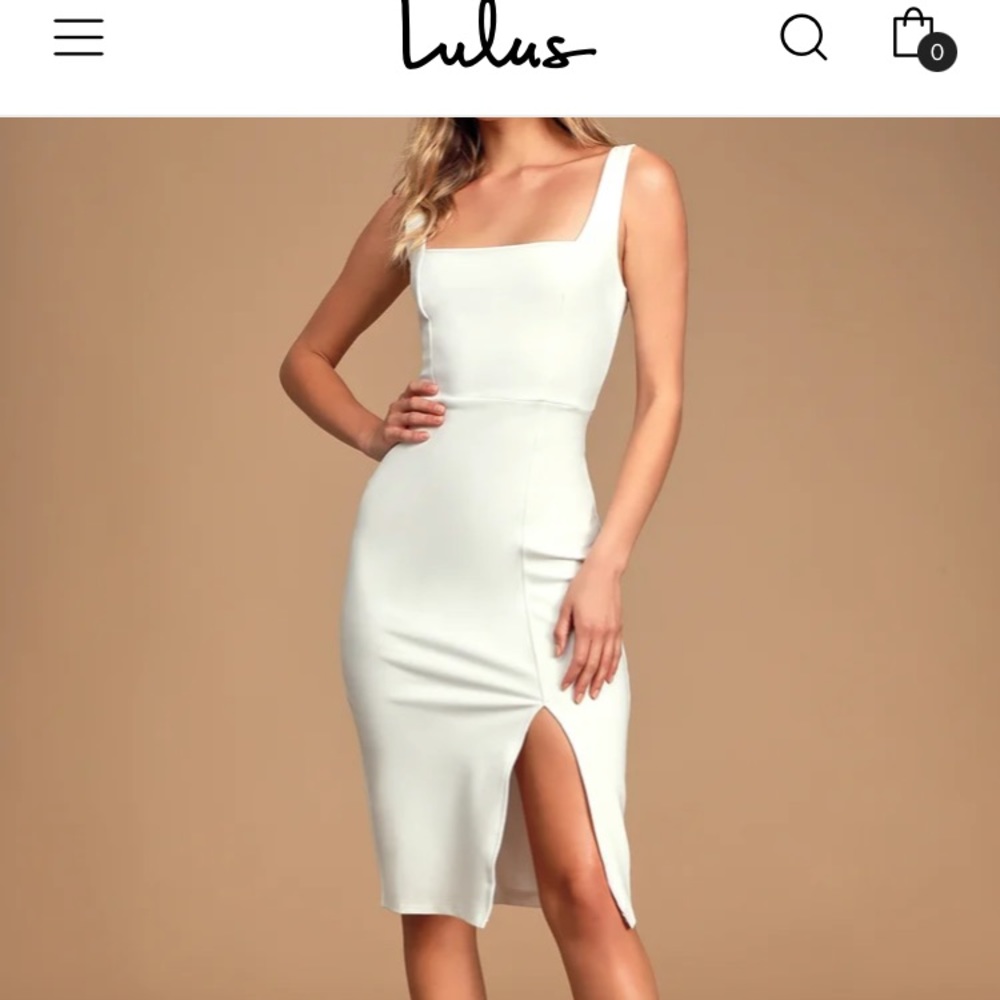 Lulu’s White Midi Dress